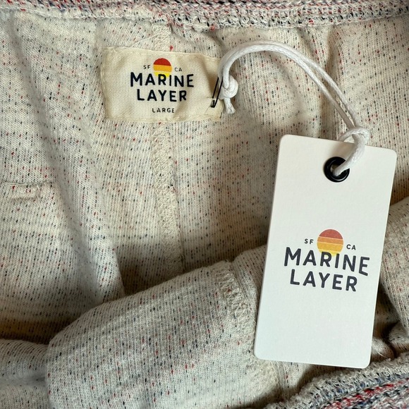 Marine Layer Moonstone Beach Shorts Mens Large Multi Stripe Drawstring $78 NWT - Picture 2 of 7